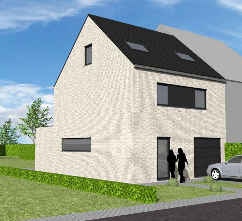 Nieuw te bouwen halfopen woning te Harelbeke.